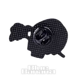 Blue Banana Skull Pin Badge (White)