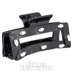 Blue Banana Skull Studded Hair Clip (Black)