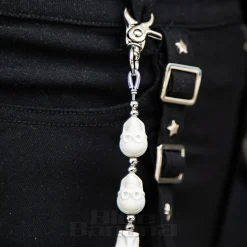 Blue Banana Skull Wallet & Keychain (White)