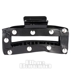 Blue Banana Small Cone Studded Hair Clip (Black)