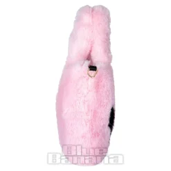 Blue Banana Smiley Furry Bag (Pink)