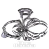 Blue Banana Spider & Pearl Hair Clip (Black)