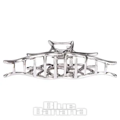 Blue Banana Spider Web Hair Clip (Silver)