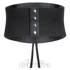 Blue Banana Square Stud Strap Laces Belt (Black)