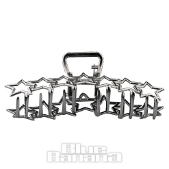 Blue Banana Star Hair Clip (Silver)