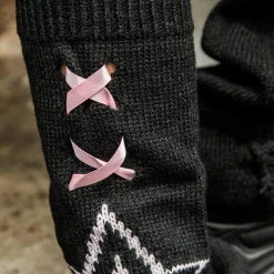 Blue Banana Star Legwarmers (Black/Pink)