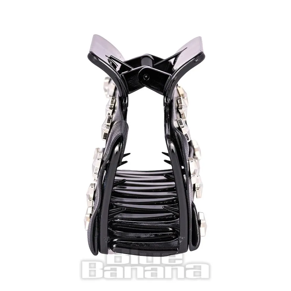 Blue Banana Star Studded Hair Clip (Black)