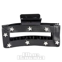 Blue Banana Star Studded Hair Clip (Black)
