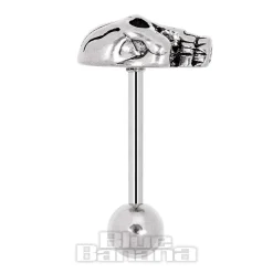 Blue Banana Steel Tongue Bar (Big Skull)