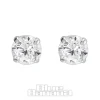 Blue Banana Sterling Silver 2mm Round Crystal Threadless Labrets (2 Pack)