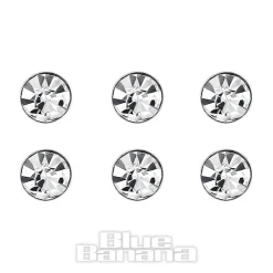 Blue Banana Sterling Silver 1.5mm Crystal Nose Studs (6 Pack)