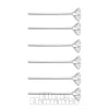 Blue Banana Sterling Silver 2.5mm Aurora Borealis Star Nose Studs (6 Pack)