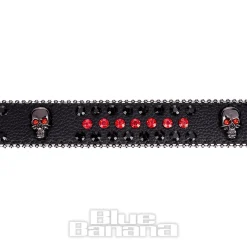 Blue Banana Studded Skull Belt (Red)
