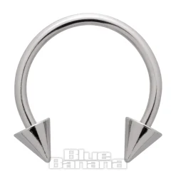 Blue Banana Surgical Steel Cone Circular Barbell (Silver)