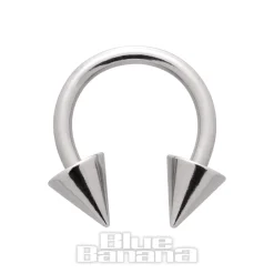 Blue Banana Surgical Steel Cone Circular Barbell (Silver)