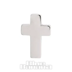 Blue Banana Surgical Steel Cross Top (Silver)