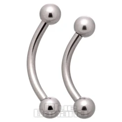 Blue Banana Surgical Steel Curved Barbell (Silver)