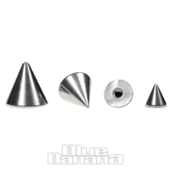 Blue Banana Surgical Steel Dermal Top Cone (Silver)