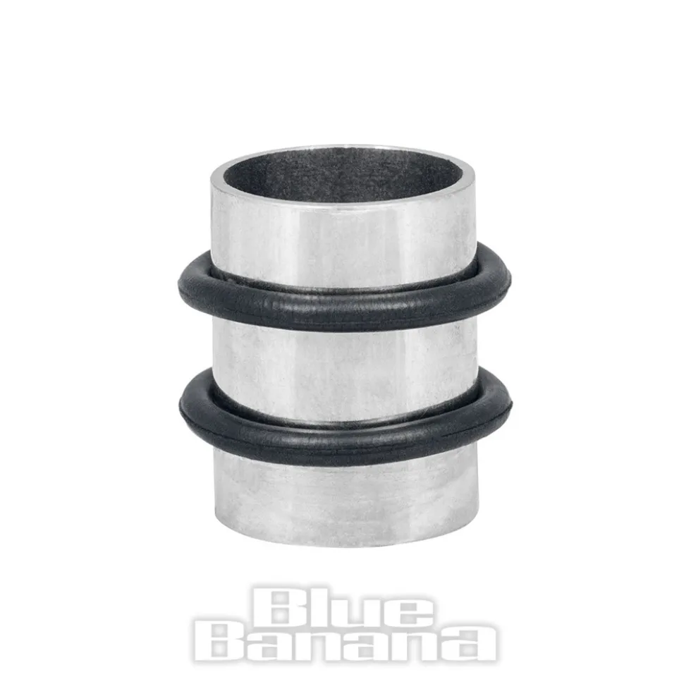 Blue Banana Surgical Steel Flesh Tube 3-24mm (Black/White)