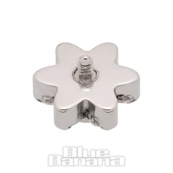 Blue Banana Surgical Steel Flower Top (Crystal)