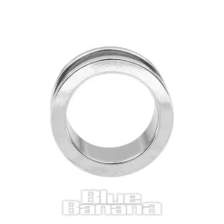 Blue Banana Surgical Steel Flesh Tunnel 3-24mm (Silver)