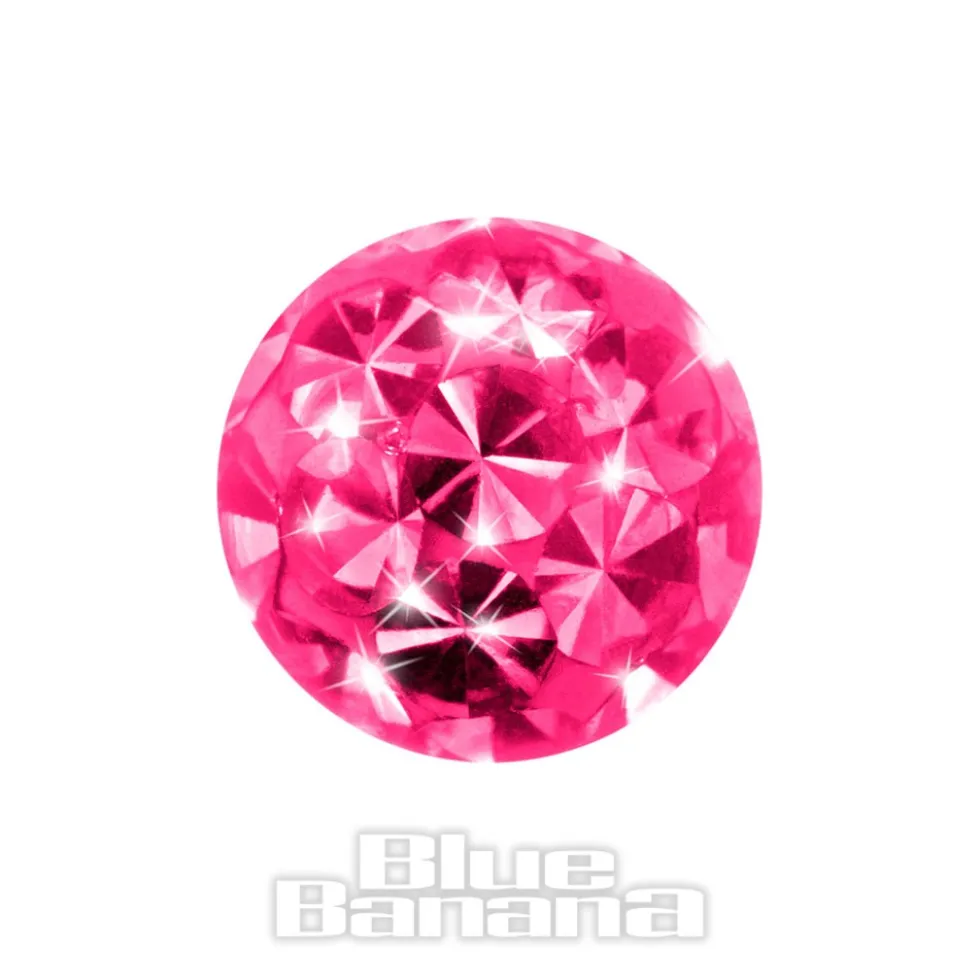 Blue Banana Surgical Steel Glitter Ball (Rose)