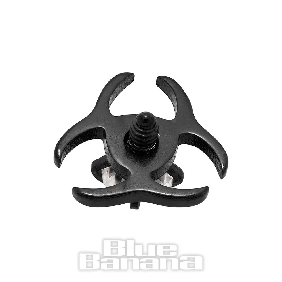 Blue Banana Surgical Steel Hazard Dermal Top (Black)