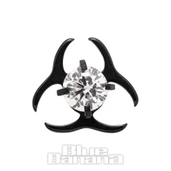 Blue Banana Surgical Steel Hazard Dermal Top (Black)