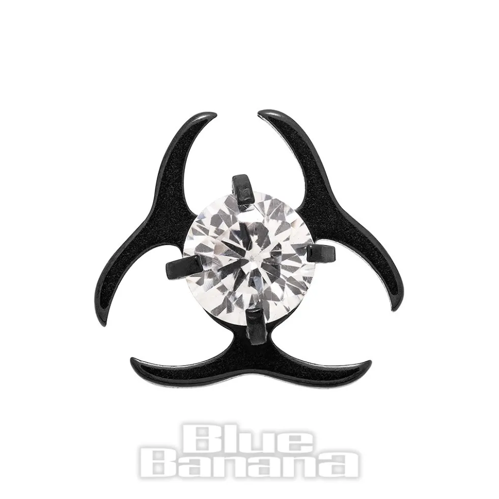 Blue Banana Surgical Steel Hazard Dermal Top (Black)