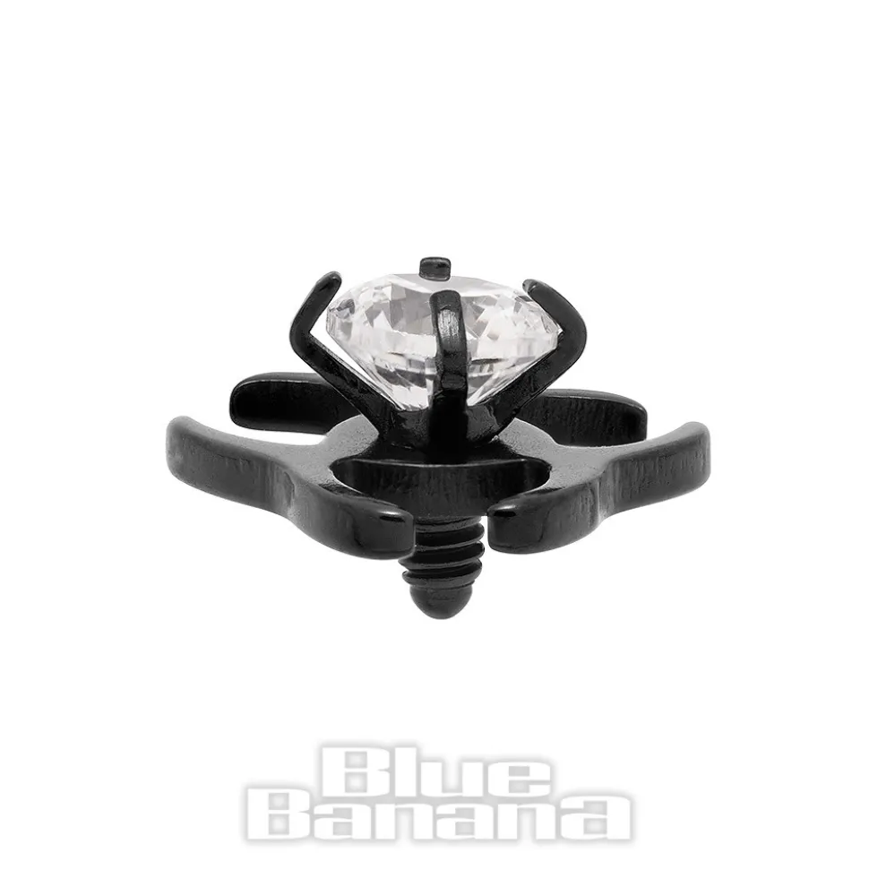 Blue Banana Surgical Steel Hazard Dermal Top (Black)