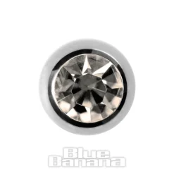 Blue Banana Surgical Steel Jewelled Ball 3mm (Crystal)