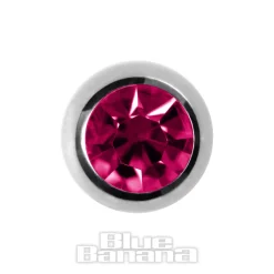 Blue Banana Surgical Steel Jewelled Ball (Fuchsia)