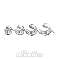 Blue Banana Surgical Steel Loop Saddle Hanger (Silver)