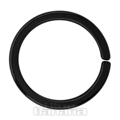 Blue Banana Surgical Steel 1.2mm Seamless Ring (Black)