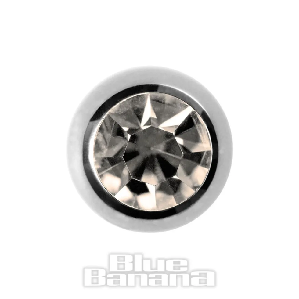 Blue Banana Surgical Steel 5mm Jewelled Ball (Crystal)