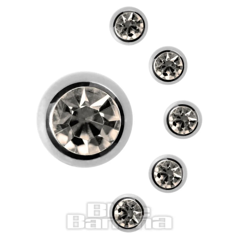 Blue Banana Surgical Steel 5mm Jewelled Ball (Crystal)