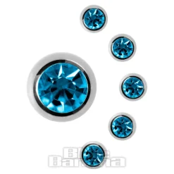 Blue Banana Surgical Steel 5mm Jewelled Ball (Zircon)