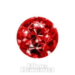 Blue Banana Surgical Steel 4mm Glitter Ball Add On (Siam)