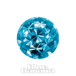 Blue Banana Surgical Steel 4mm Glitter Ball Add On (Aqua)