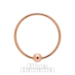 Blue Banana Surgical Steel 1.0mm Gold Plated BCR (Rose)