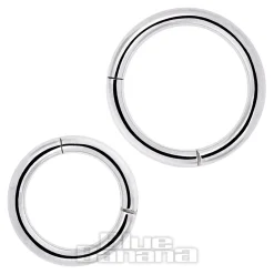 Blue Banana Surgical Steel 1.6mm Hinged Segment Ring (Silver)