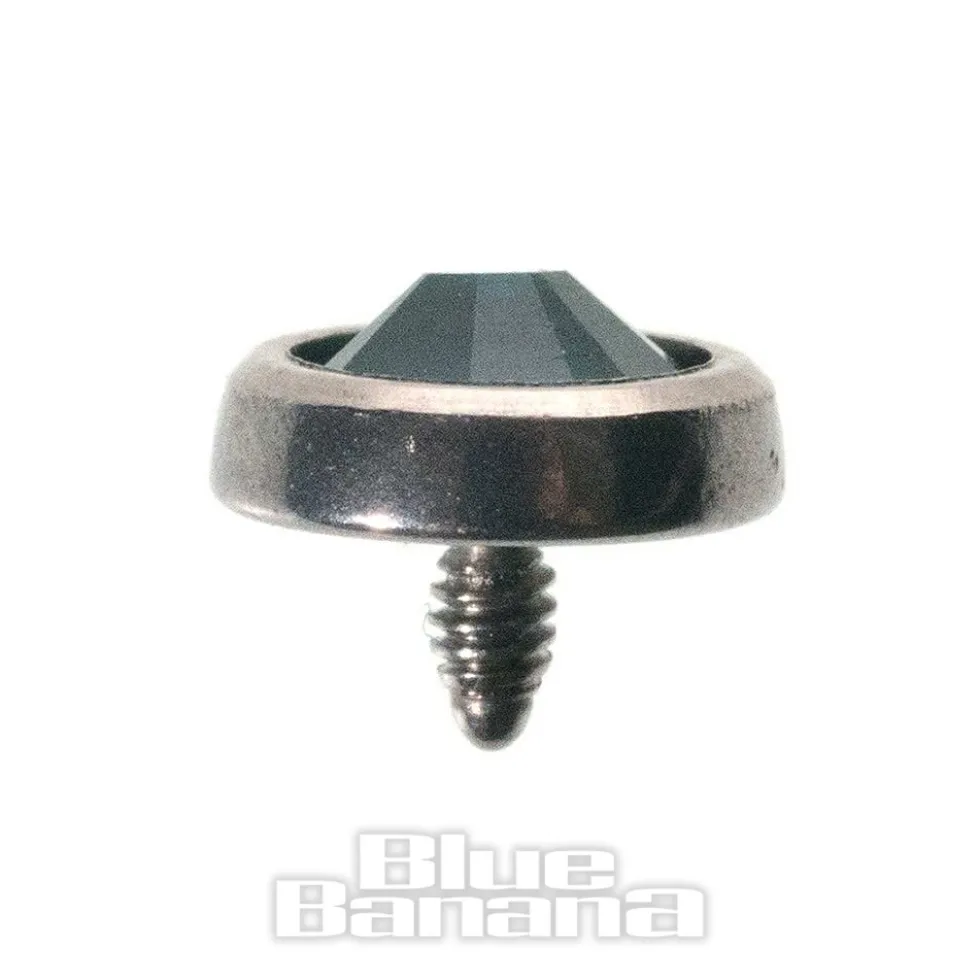 Blue Banana Surgical Steel 5mm Dermal Top (Zircon)