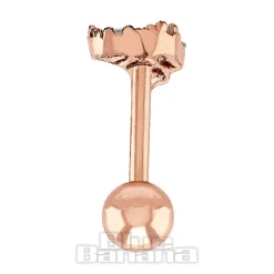Blue Banana Surgical Steel 0.8mm Diamond Teardrop Tragus Stud (Rose)