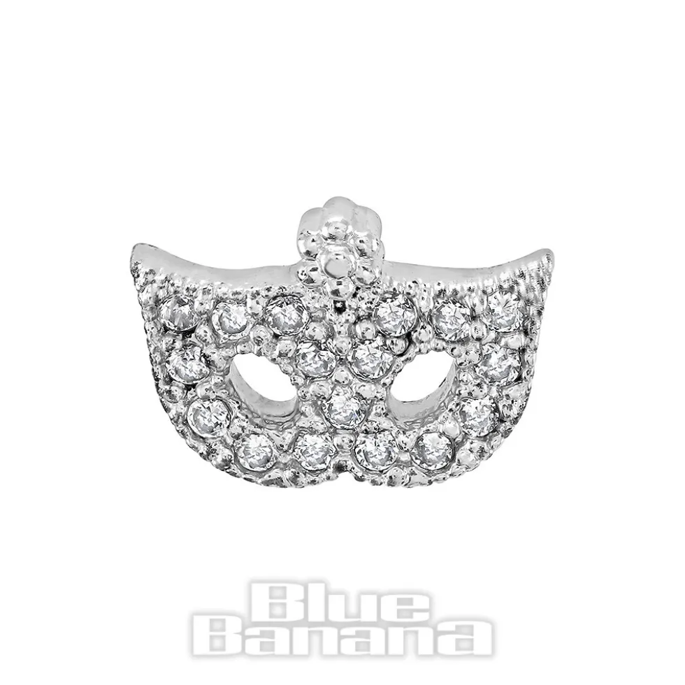 Blue Banana Surgical Steel 1.0mm Mask Tragus Stud (Silver)