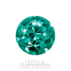 Blue Banana Surgical Steel 5mm Jewelled Glitter Ball (Zircon)