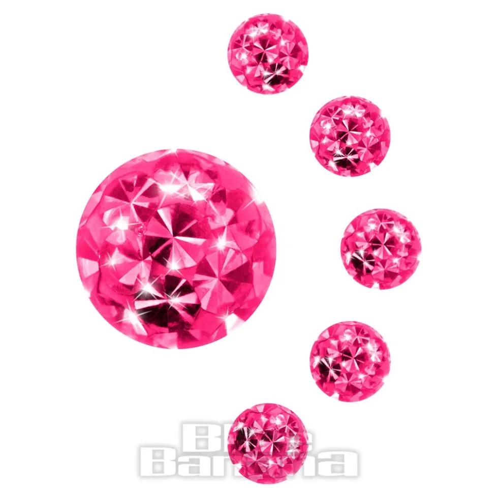 Blue Banana Surgical Steel 3mm Glitter Ball (Rose)