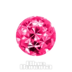 Blue Banana Surgical Steel 3mm Glitter Ball (Rose)
