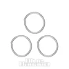 Blue Banana Surgical Steel 3 Pack Assorted Seamless Nose Ring (Silver)
