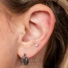 Blue Banana Surgical Steel Skeleton Ear Clicker (Silver)