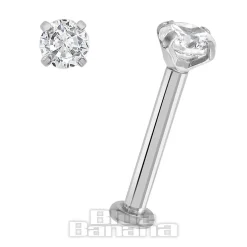 Blue Banana Surgical Steel 1.2 x 8mm Round 3mm Multi Labret (Pack Of 3)